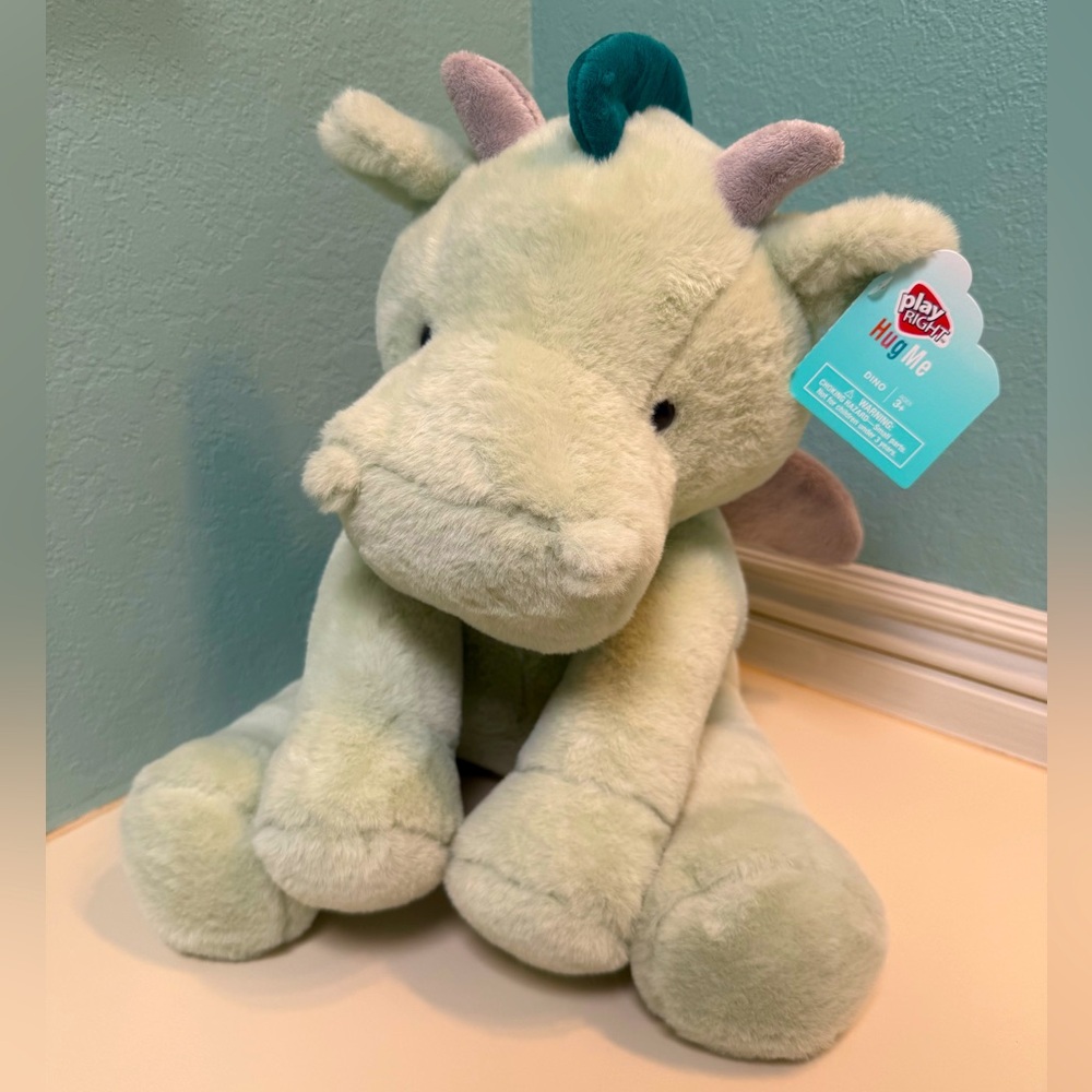 Play Right Hug Me Dino Dragon Stuffed Animal Plush Toy Kids Cuddle Pet Gift New